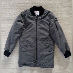 Appaman Flight gray zip up lightweight quilted jacket coat kids boys size 10